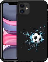 Cazy Hoesje Zwart geschikt voor iPhone 11 Soccer Ball