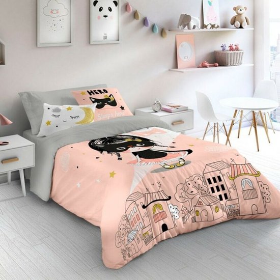 Hogarys Beddengoedset voor bedden van 105 cm (180 x 220 cm) met kussens (45 x 110 cm), 100% katoen (draaddichtheid 150), blauw