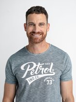 Petrol Industries - Heren Vintage Logo T-Shirt - Blauw - Maat XXL