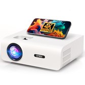 Strex Beamer - 1080P Full HD - 9800 Lumen - Draadloos Streamen - WiFi - Bluetooth - Mini Beamer - Projector
