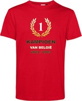 T-shirt Krans Kampioen 2023 | Antwerp FC artikelen | Kampioensshirt 2022/2023 | Antwerp Kampioen | Rood | maat M