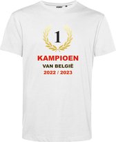 T-shirt Krans Kampioen 2023 | Antwerp FC artikelen | Kampioensshirt 2022/2023 | Antwerp Kampioen | Wit | maat S