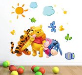 Muurstickers Wanddecoratie - Kinderen - Dieren knuffelen - Muurdecoratie Voor Kinderkamer