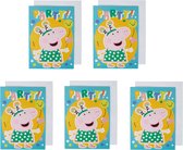 Cartes d'invitation Peppa Pig avec enveloppe | 5 pièces | Fête | invitation | fête des enfants