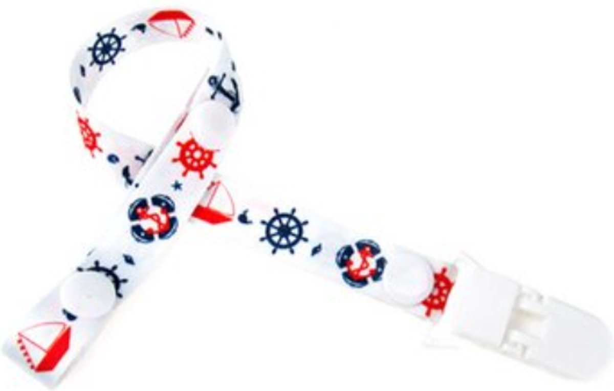 Goedkoopste Fopspeen Clip | Baby Speen Clip | Speen Koord | Riem | Lint | Wit | Zeevaart | Schipper