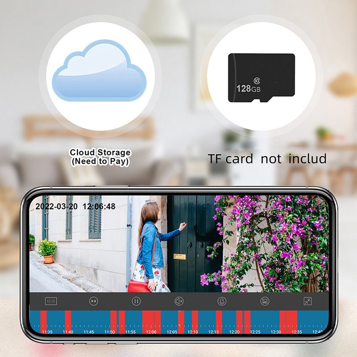 Tuya Premium 1080P Draadloze buiten IP Camera WiFi CCTV Outdoor 2.4Ghz & 5Ghz Wifi Beveiligings Camera 2-Weg Audio Met Instelbare Bewegingsdetectie Ondersteund Amazon Echo Alexa Google Home Assistant. – foto 2