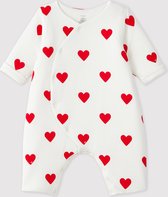 Petit Bateau Lang pakje van ribstof met rode hartjes voor baby's Meisjes Boxpak - Rood - Maat 56