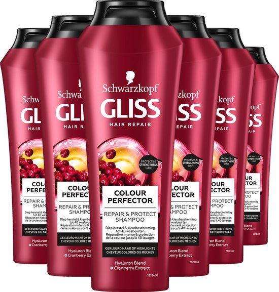 Gliss - Color Protect & Shine - Shampoo - Haarverzorging - Voordeelverpakking - 6 x 250 ml