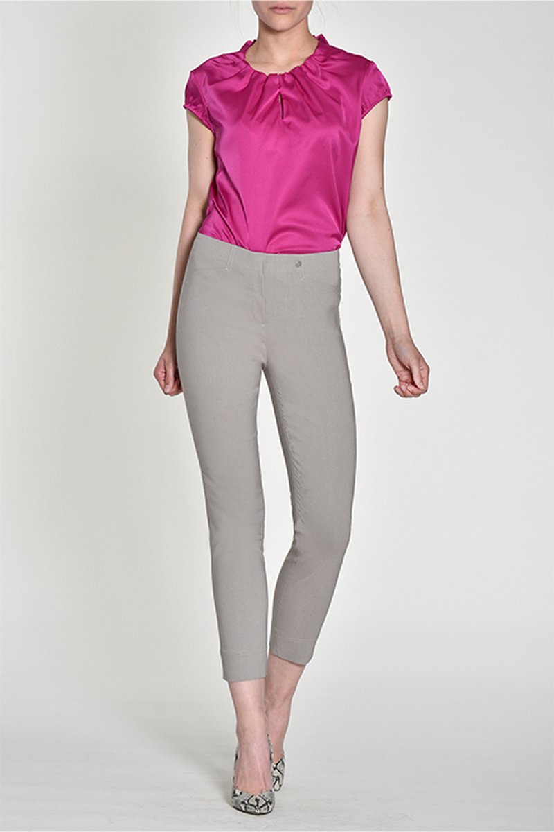 Robell Comfort 7/8 Stretch Broek - Rose 09 - Beige - EU48