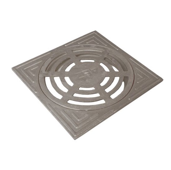Grille en aluminium ABZ - Dimensions extérieures 25 x 25 - Pour tuyau ...