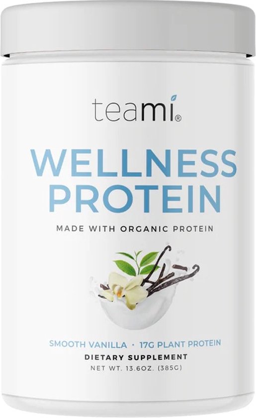 Teami Blends Wellness Protein Vanilla Organic Pea + Rice Protein
