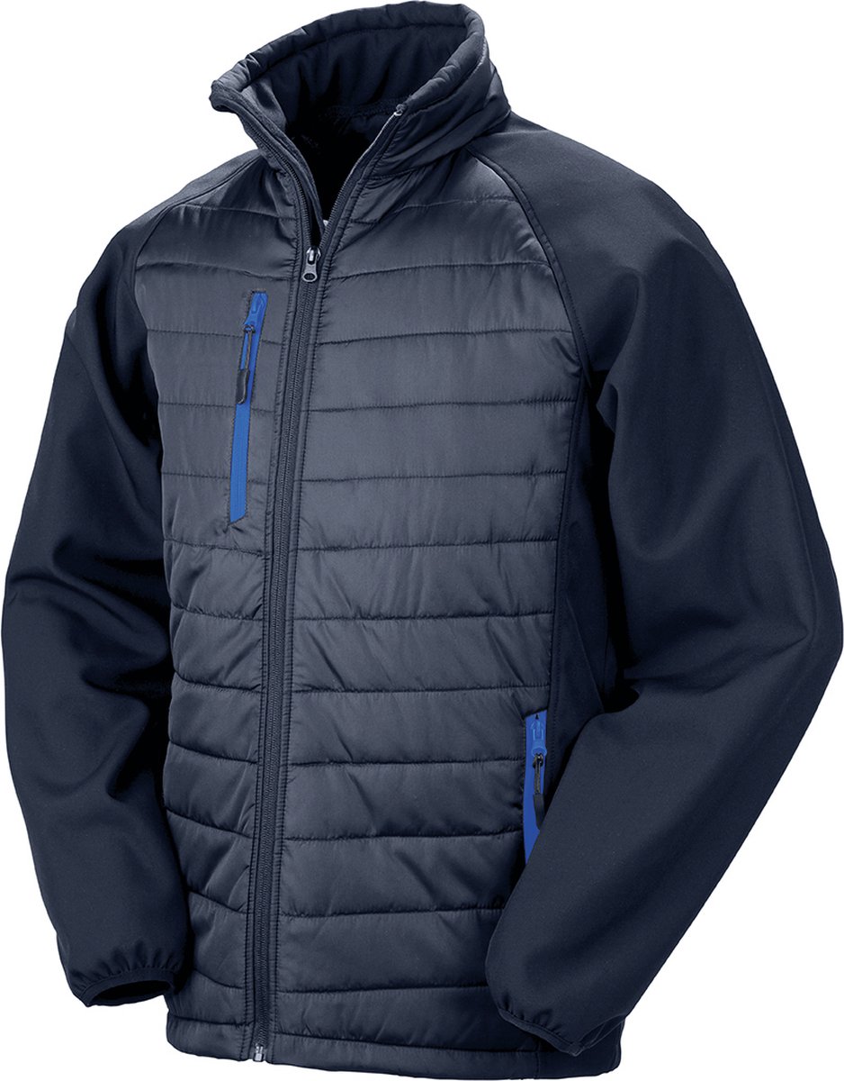 Compass gewatteerde softshelljas heren ‘Result’ /Royal Marineblauw