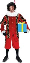 Luxe Piet pak rood fluweel - maat L + GRATIS SCHMINK - fluwelen pietenpak kostuum Sinterklaas