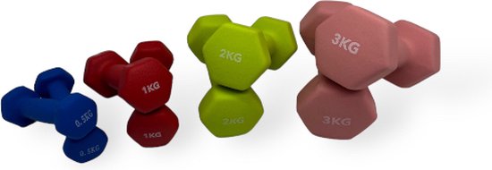 Zipro® Dumbbellset Halter Set 6kg Met Halterstandaard Neopren Dumbbell Duurzaam En Comfortabel Halter Gewicht Voor Krachttraining Fitness Crossfit Functional Training Hand Gewichten