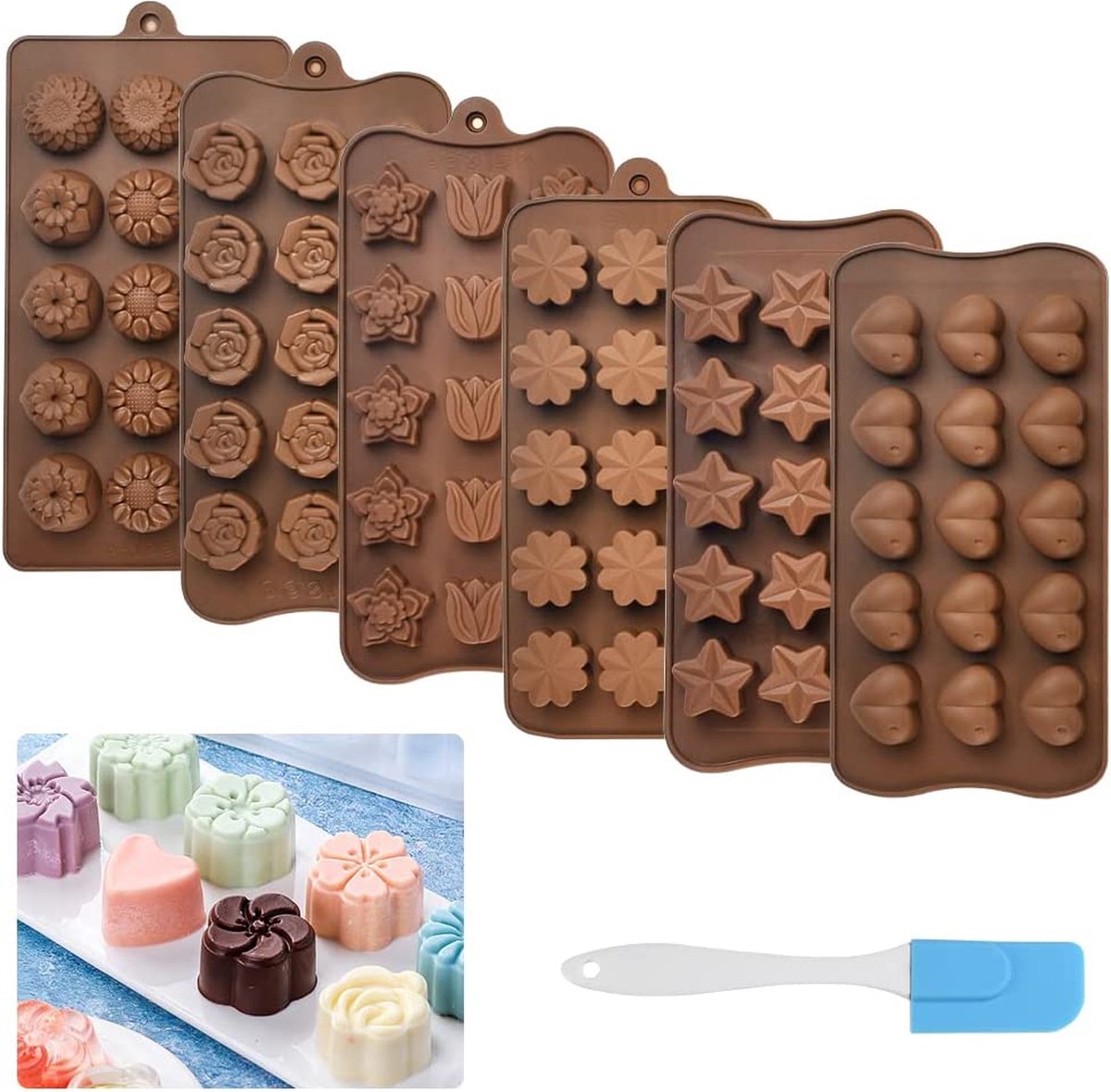 Nouveau Moule à Chocolat En Silicone 12 Formes Outils De Cuisson Au Chocolat  Antiadhésif Silicone Moule à Bonbons 3d Moule Bricolage – Achetez Nouveau  Moule à Chocolat En Silicone 12 Formes Outils