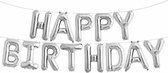 New Age Devi - "Verjaardagsfeest versiering - Happy Birthday Folieballonnen Slinger Zilver 340 x 35 cm"