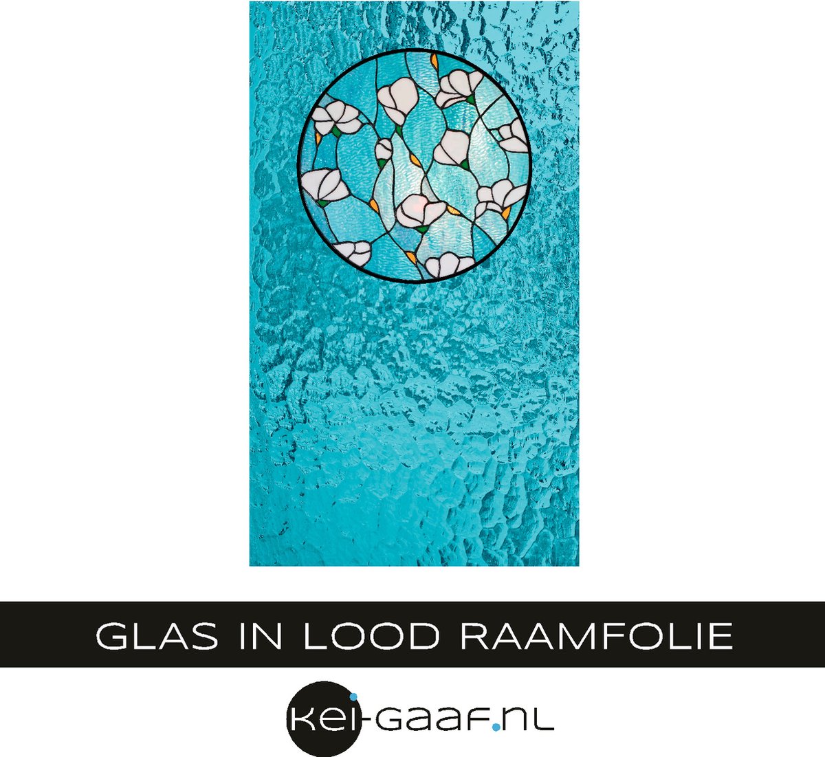 Glas In Lood Raamfolie Prachtig Ontwerp Uniek 70 cm x 120 cm Anti Inkijk Privacy Bubbel vrij Aanbrengen Melkglas effect raamfolie Hoogste Kwaliteit