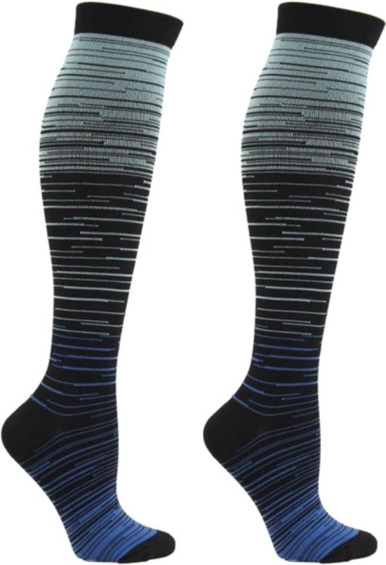 New Age Devi - "Compressie-/Steunkousen | Mannen/Vrouwen | Hardlopen/Wandelen | Sportsokken/Vliegtuig sokken | Maat L/XL | Kerstcadeau"