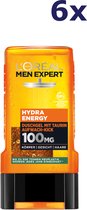 6x L'Oreal Men Expert Shower 250ml Hydra Energy