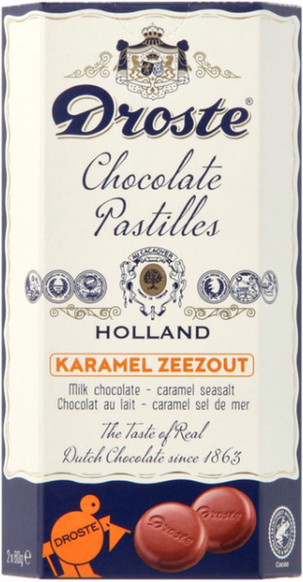 Chocolade droste duopack melk karamel zeezout 160g | Set a 2 rol