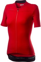 Castelli Fietsshirt Dames Rood Zwart - CA Anima 3 Jersey Red/Black  - S