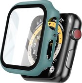 iMoshion Screen Protector Geschikt voor Apple Watch Series 4 / 5 / 6 / SE - 40 mm - Donkergroen - iMoshion Full Cover Hard Case / Hoesje - Donkergroen