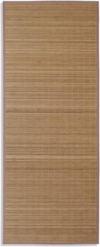 vidaXL - Tapijt - rechthoekig - 80x200 - cm - bamboe - bruin