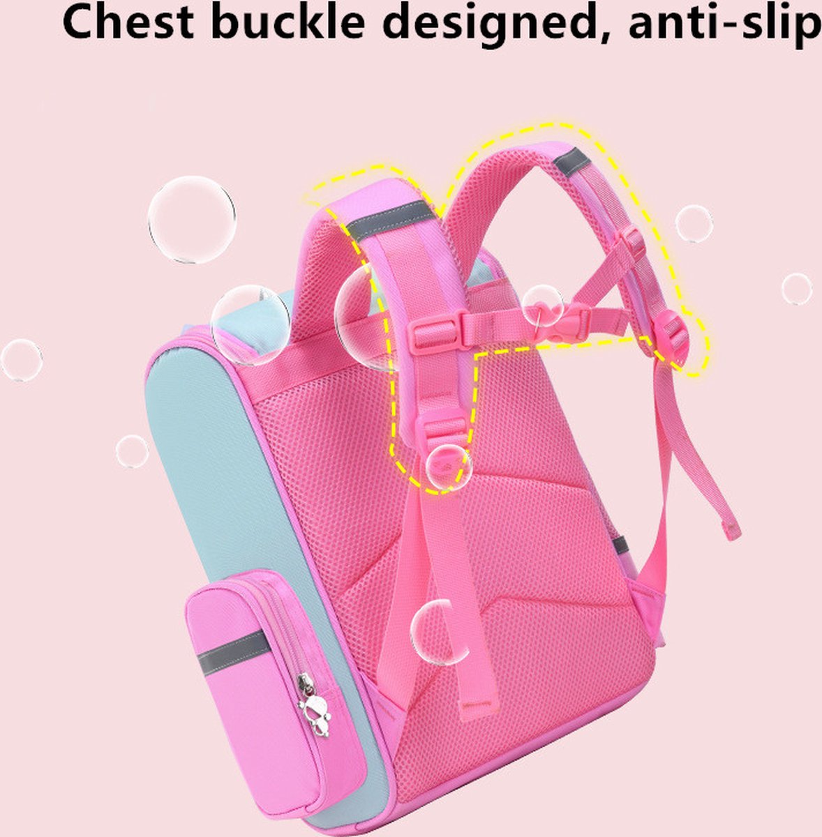 Joya Kids® Eenhoorn Rugzak | Rugtas Meisje | Unicorn Backpack | Roze tas meisjes | Large | Groot | vanaf groep 3 – foto 3