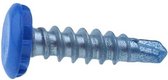 Moby - Kentekenplaatschroef staal anti-diefstal blauw 23mm 20st. blister