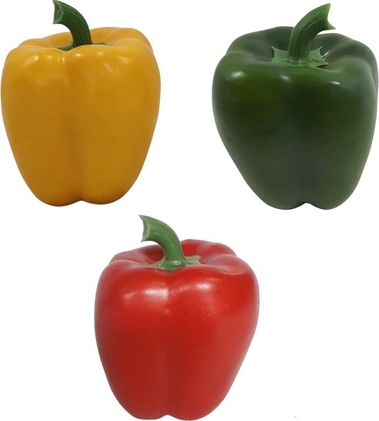 Paprika Mix. Rood Geel Groen. Namaak groeten nep groete Paprika s bol