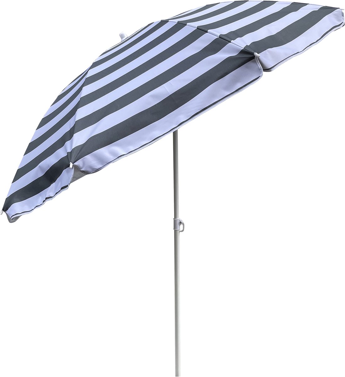 Outdoor Parasol Strepen 180 Cm Grijs/Wit