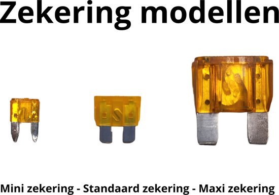 BOJACK Assortiment Jcase zekeringen 20 A 30 A 40 A 50 A 60 A Automotive zekeringenset in doos vorm met laag profiel voor auto en vrachtwagen (10 stuks, 2 per ampère