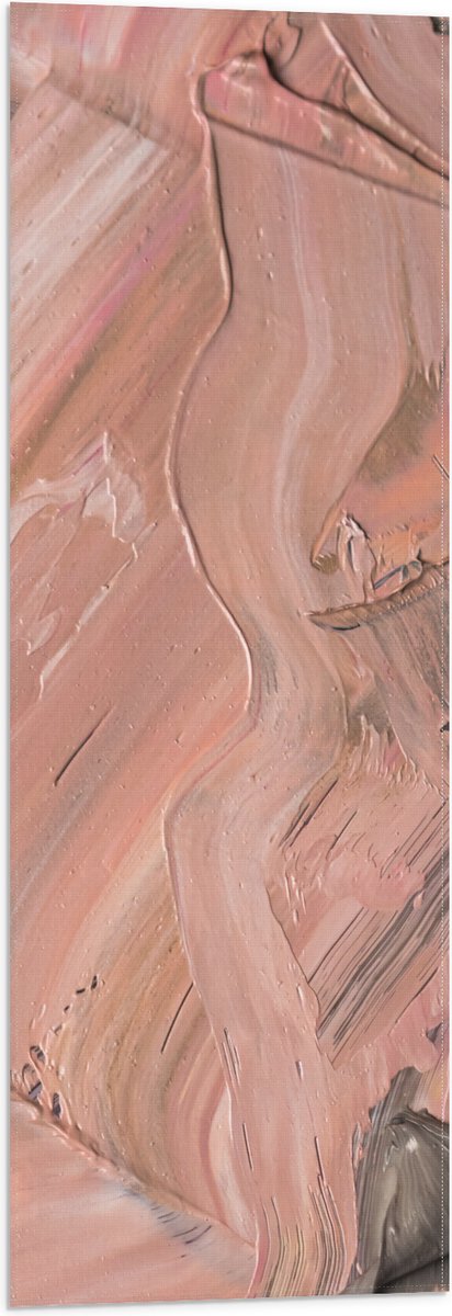 Vlag - Schilderij - Verf - Licht - Roze - 30x90 cm Foto op Polyester Vlag