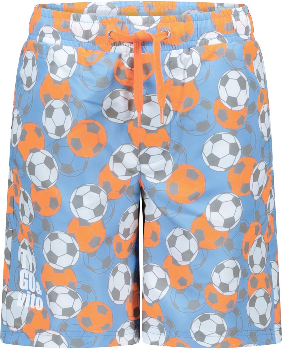 Tygo & Vito Zwembroek FOOTBALL Bright Blue maat 92