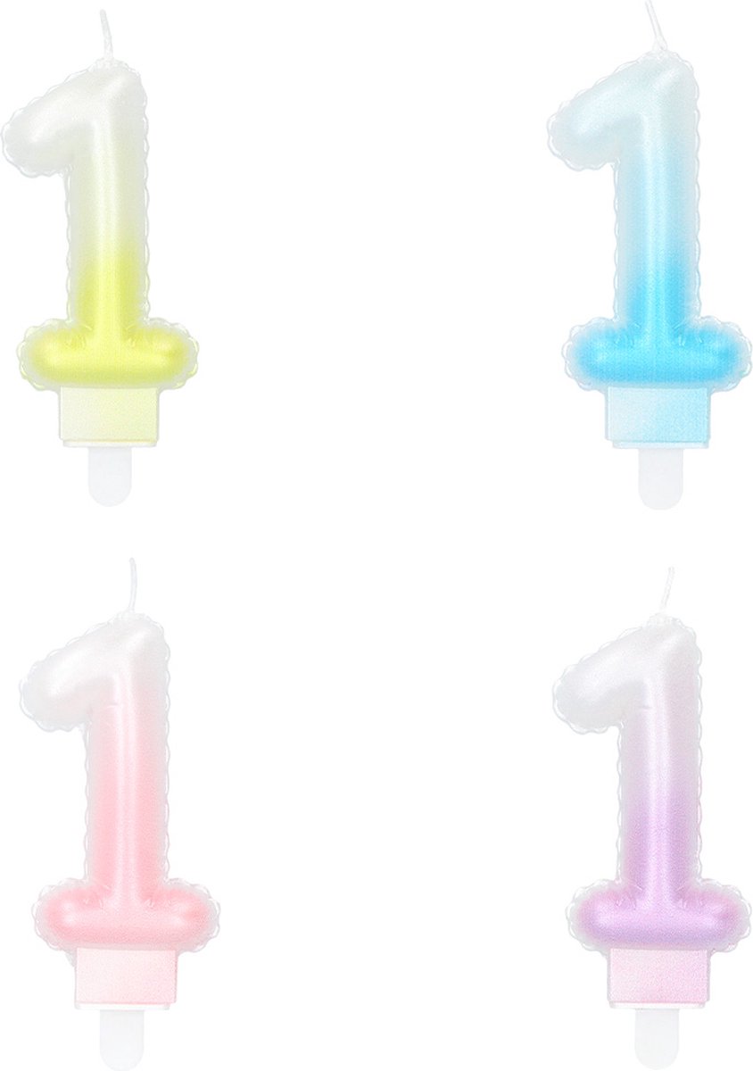 Boland - Kaarsje '1' pastel 1 Pastel - Pastel - Pastel