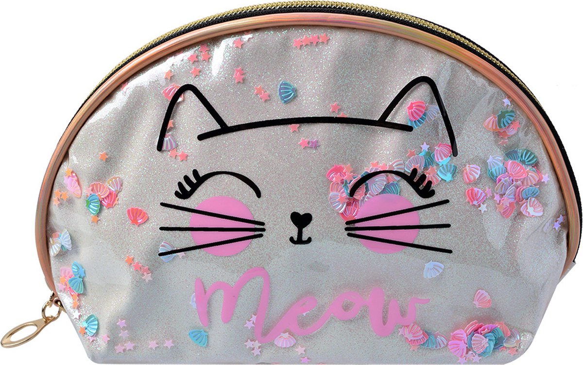 Juleeze Toilettas Dames 22x8x14 cm Beige Polyester Kat
