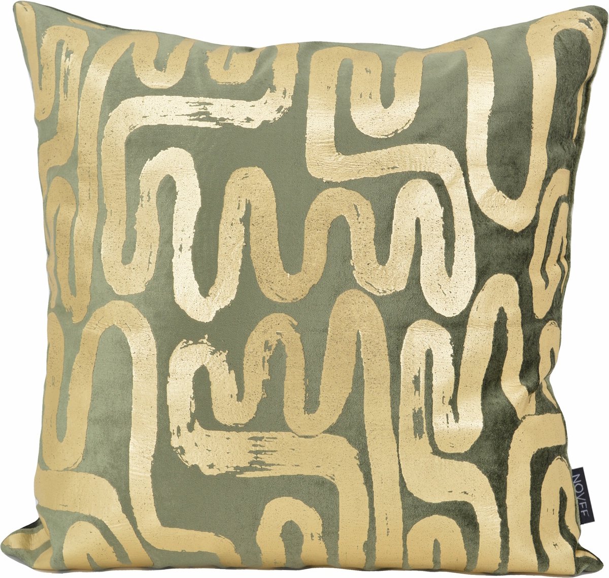NOVÉE Naja Verde Kussenhoes | Velvet/Viscose | 45 x 45 cm Groen
