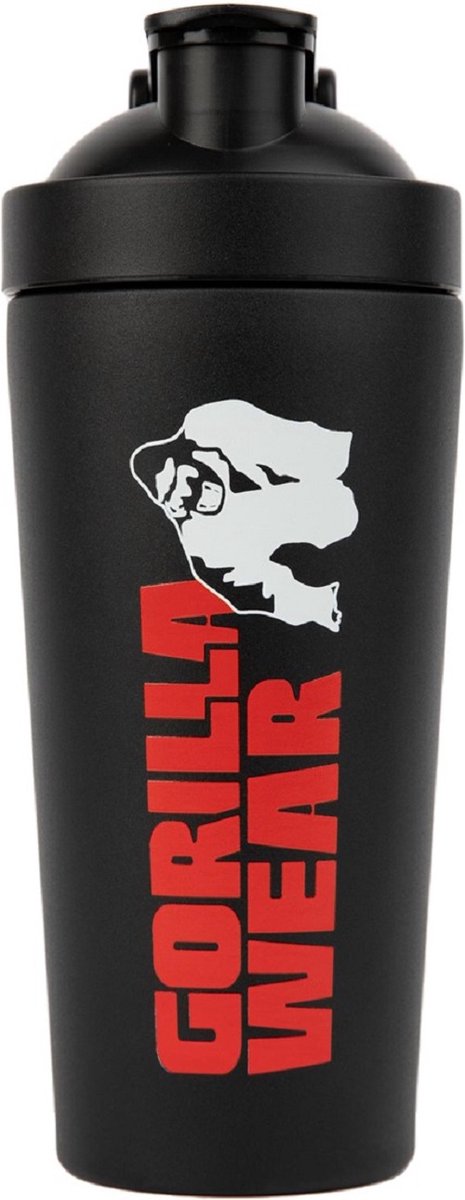 Goedkoopste Gorilla Wear Metal Shaker - 740 ml - Zwart