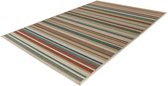 Lalee Capri - Vloerkleed - Outdoor indoor- Buitengebruik - Sisal look - Flatwave - tuin - kleed - Tapijt - Karpet - 160x230 cm- blauw beige strepen multi rood