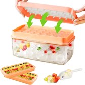 IJsblokjesvorm ballen (roze-64), voedselveilige ijsblokjesvorm met deksel, ijsblokjes herbruikbaar, BPA-vrij