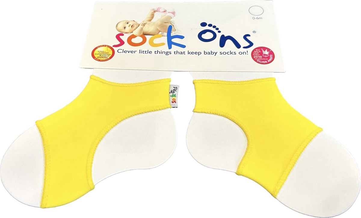 Sock Ons - Babysokjes 0-6 mnd - Geel