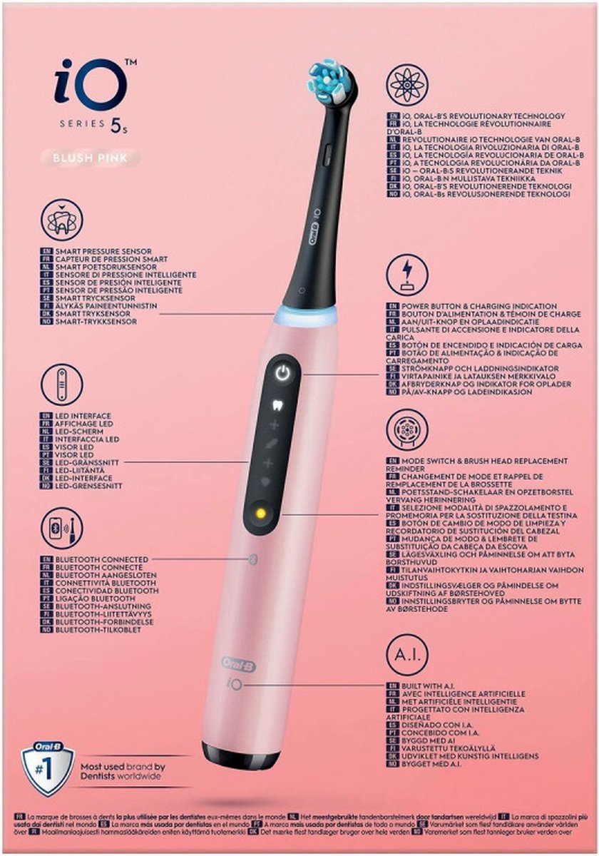 Oral-B IO 5S Elektrische Tandenborstel Roze - afbeelding 2