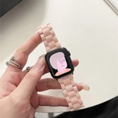 Fungus - Smartwatch bandje - Geschikt voor Apple Watch 42 / 44 / 45 / 49 mm - Series 1 2 3 4 5 6 7 8 9 SE Ultra iWatch - Hars - Roze zand