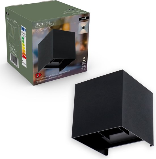 Proventa KUBUS LED Wandlamp voor binnen & buiten – Modern Zwart