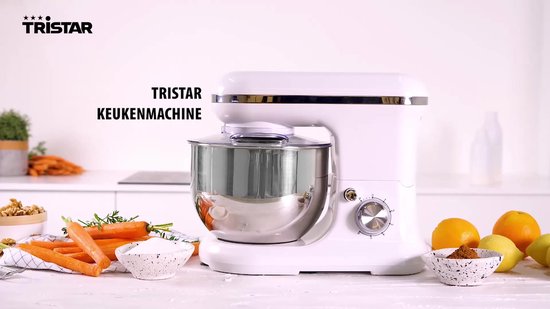 Tristar Keukenmachine MX-4817 - Keukenmixer - Inclusief 3 deeghaken -  Vaatwasbestendig... | bol