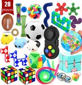 Fidget toys. Set van maar liefst 28 stuks!- Pop it-Fidgets-Educatief speelgoed-Toys-Sensory toys-ADHD speelgoed. Ideaal traktatie speelgoed. Geschikt als perfect cadeau.
