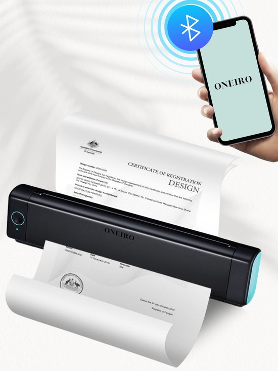 50 x Papier thermique pour l'imprimante Bluetooth portable ONEIRO PRO O30F  A4 -... | bol