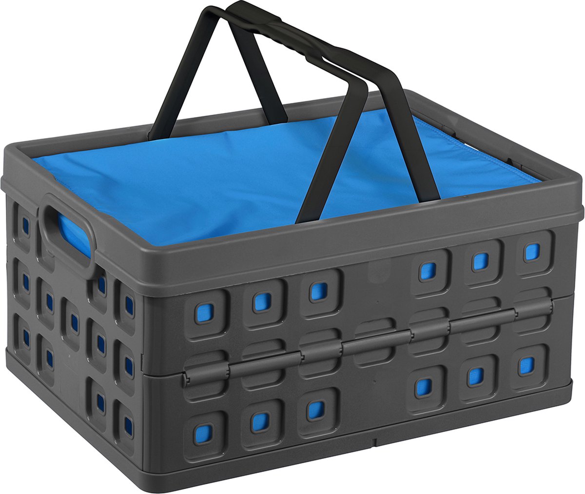 Sunware - Square Vouwkrat met handgreep en Koeltas - 32L - Antraciet