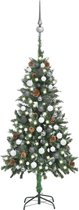 vidaXL - Kunstkerstboom - met - verlichting - kerstballen - dennenappels - 150 - cm