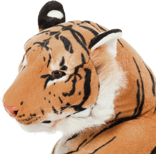 BRUBAKER XXL Tijger Knuffel Bruin 110 cm - Liggende Knuffel van BRUBAKER — afbeelding 3